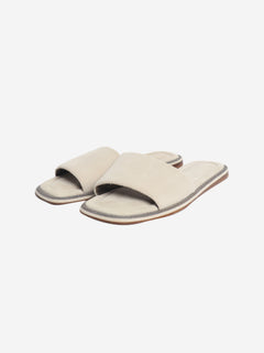Neutral suede sandals - size EU 37
