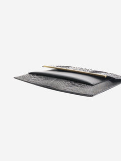 Grey snake-embossed leather clutch Clutch bags Joesph 