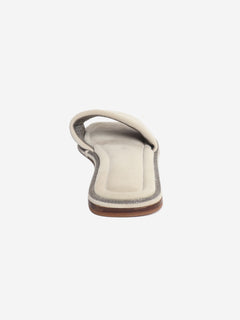 Neutral suede sandals - size EU 37