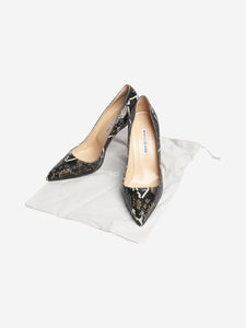 Manolo Blahnik Black snakeskin pumps - size EU 39.5