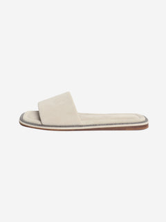Neutral suede sandals - size EU 37