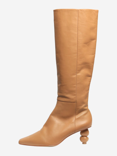Camel leather knee-high boots - size EU 38.5 Boots Cult Gaia 