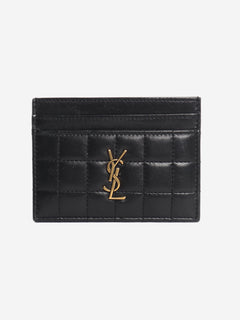 Black quilted leather cardholder Wallets, Purses & Small Leather Goods Saint Laurent 