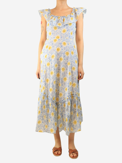 Blue sun print maxi dress - size UK 10 Dresses Rixo 