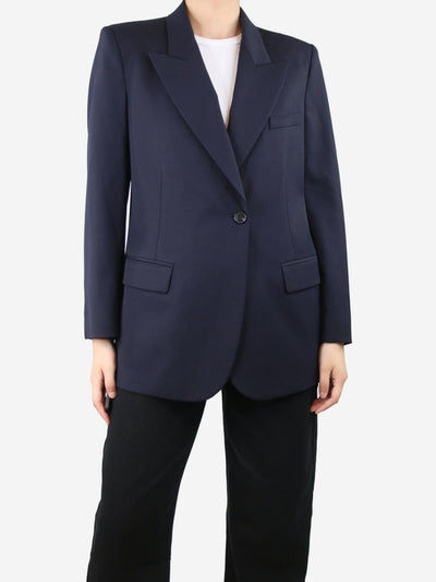 Blue padded-shoulders wool blazer - size UK 12 Coats & Jackets Maison Margiela 