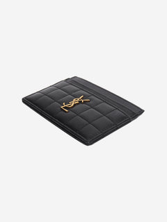 Black quilted leather cardholder Wallets, Purses & Small Leather Goods Saint Laurent 