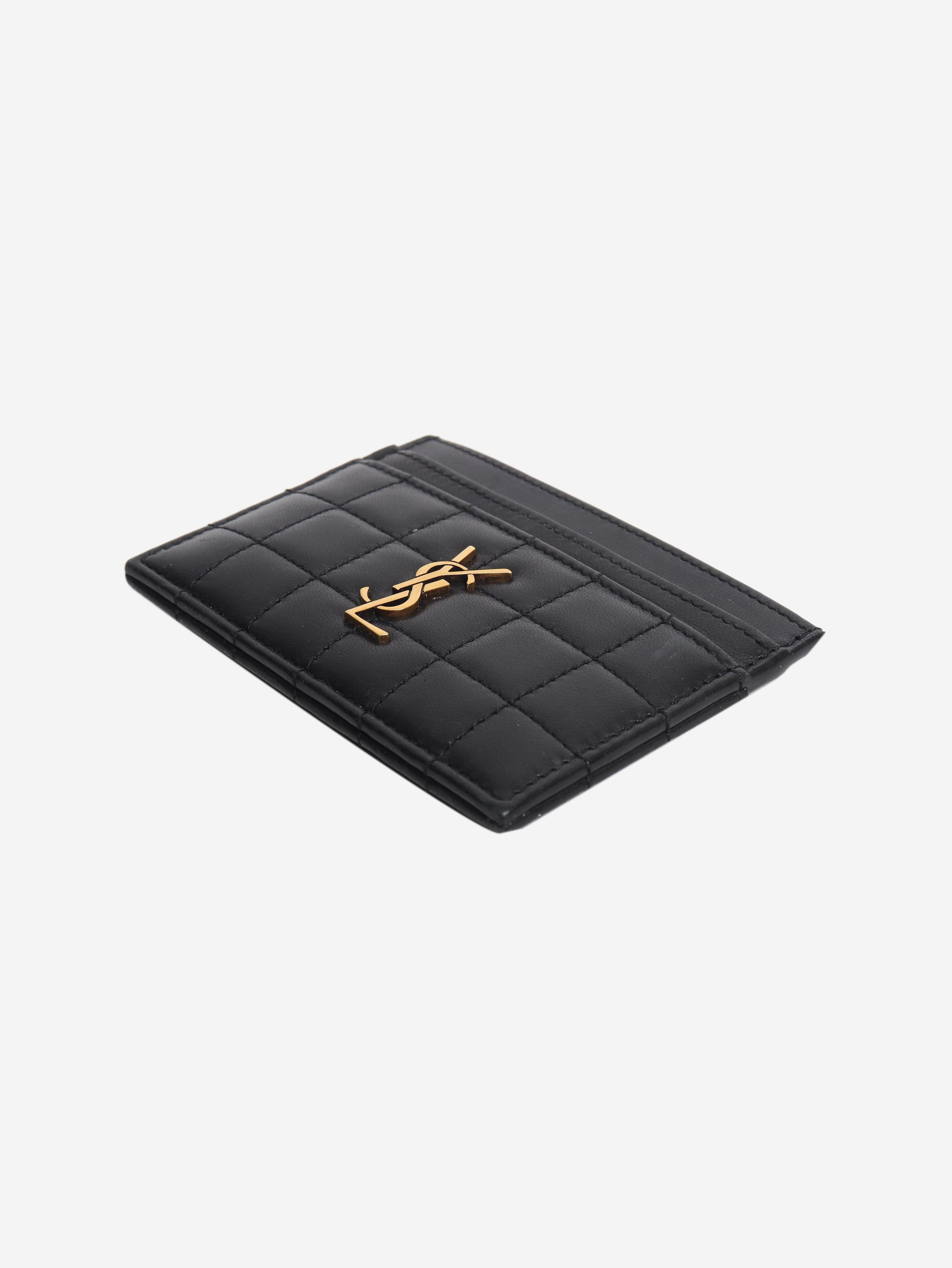 Black quilted leather cardholder Wallets, Purses & Small Leather Goods Saint Laurent 