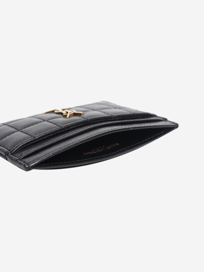 Black quilted leather cardholder Wallets, Purses & Small Leather Goods Saint Laurent 