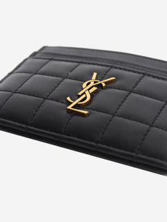 Black quilted leather cardholder Wallets, Purses & Small Leather Goods Saint Laurent 