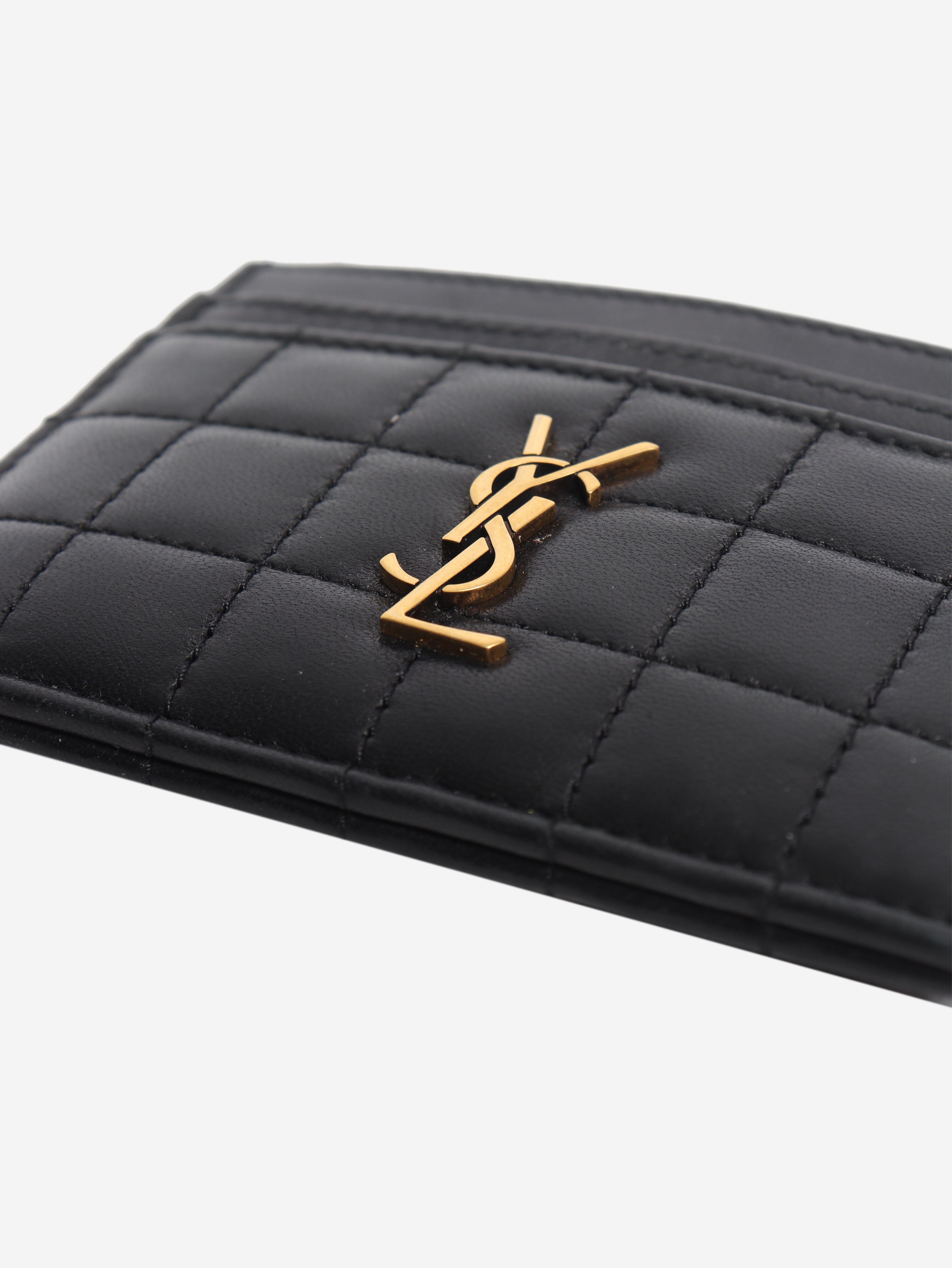 Black quilted leather cardholder Wallets, Purses & Small Leather Goods Saint Laurent 