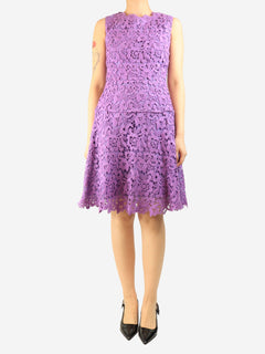 Purple broderie anglaise dress - size UK 12 Dresses Oscar De La Renta 