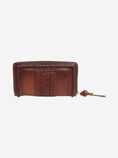 Vintage brown braided leather wallet Wallet Gucci 
