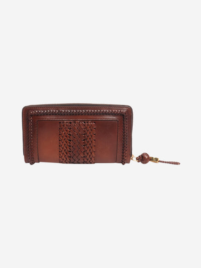 Vintage brown braided leather wallet Wallet Gucci 