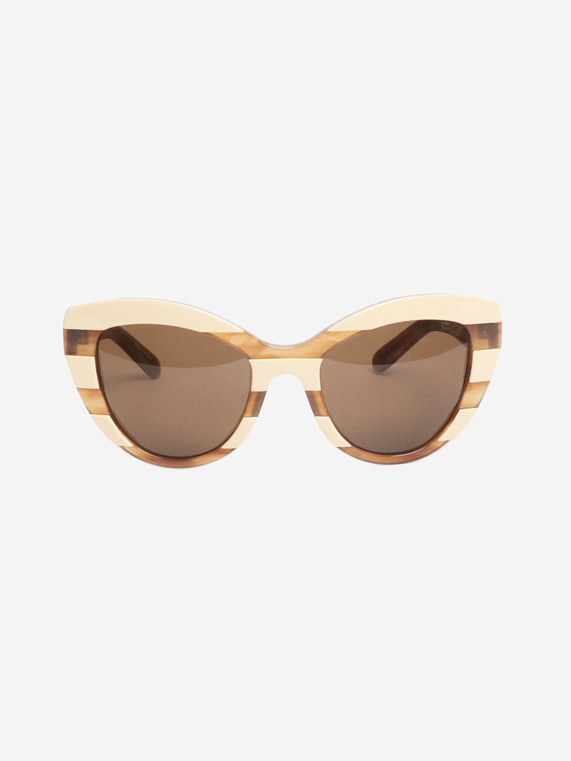 Brown stripey cat-eye sunglasses Sunglasses Sonia Rykiel 