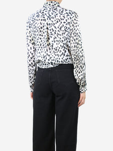 Roberto Cavalli White leopard-printed shirt - size UK 10