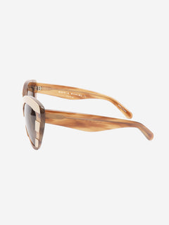 Brown stripey cat-eye sunglasses Sunglasses Sonia Rykiel 