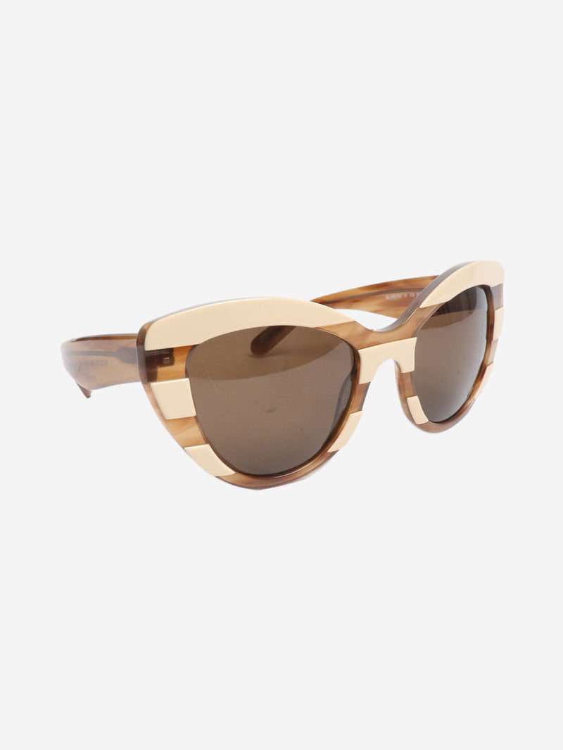 Brown stripey cat-eye sunglasses Sunglasses Sonia Rykiel 