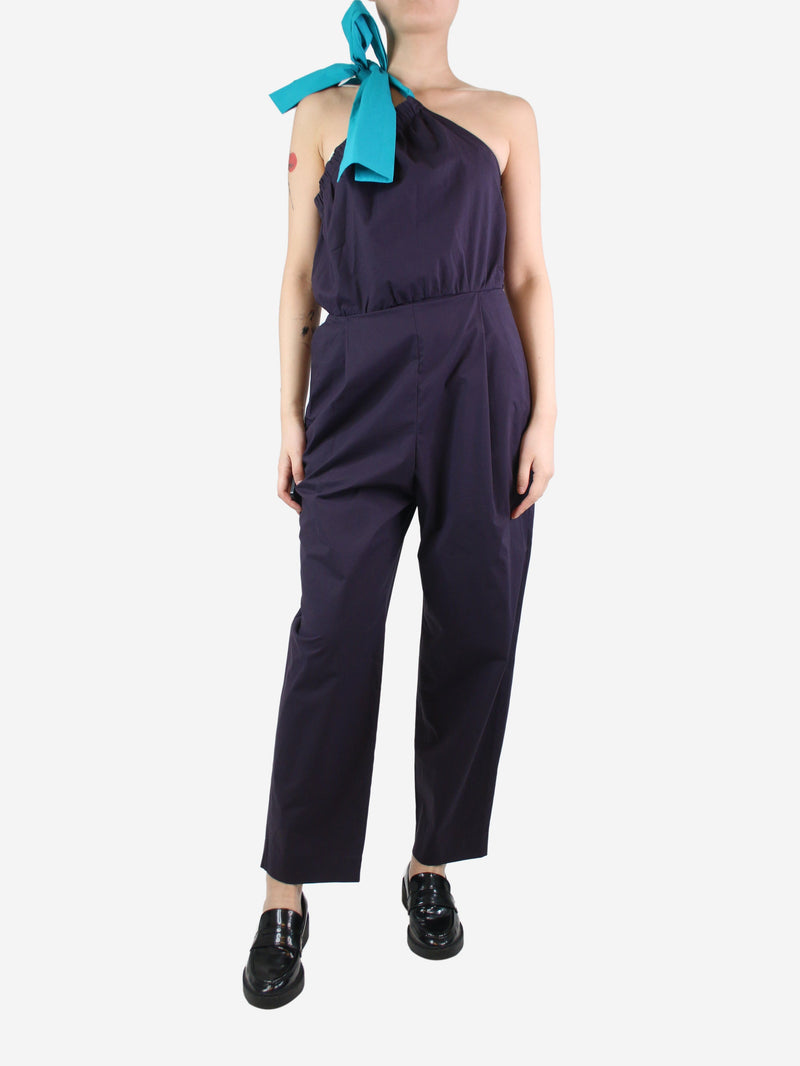 one shoulder jumpsuit