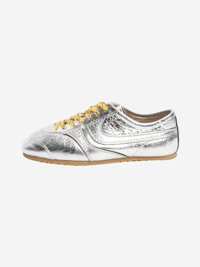 Silver low top sneakers - size EU 36 (UK 3) Trainers Dries Van Noten 
