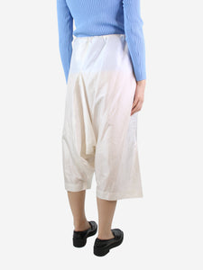 Egg Cream silk baggy trousers - One size