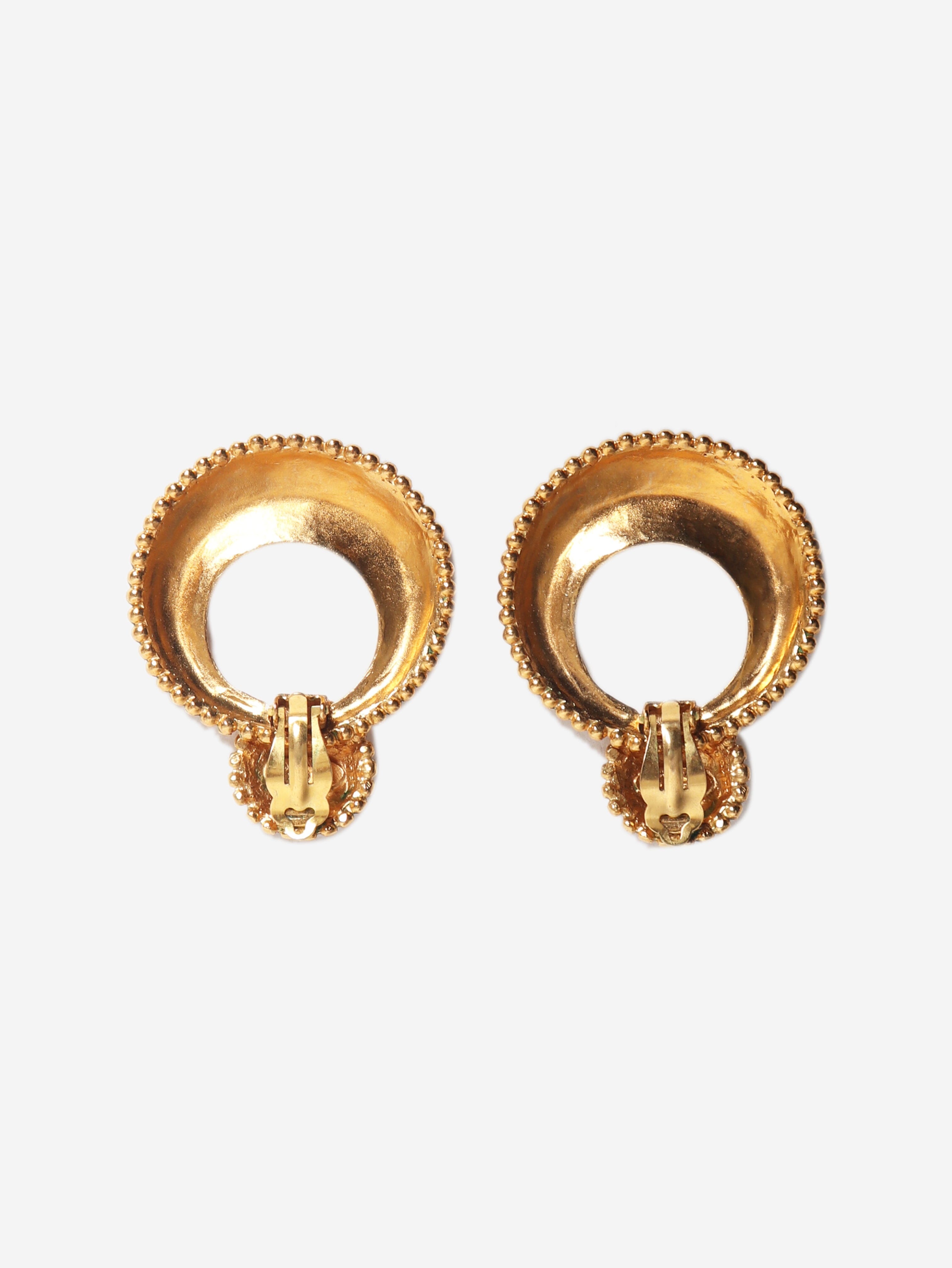Gold vintage clip-on earrings Earrings Chanel 
