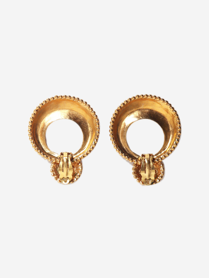 Gold vintage clip-on earrings Earrings Chanel 