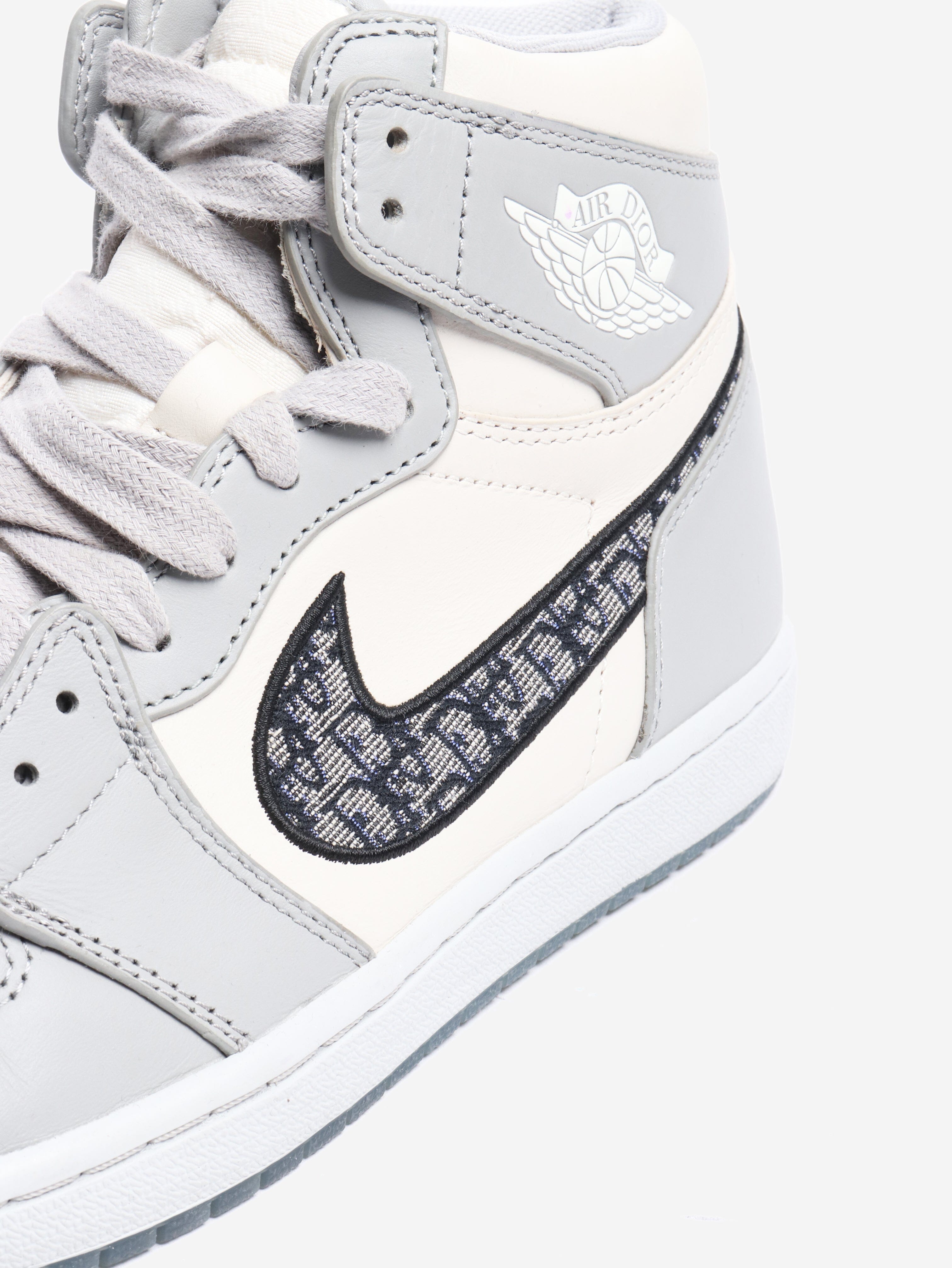 Dior x Air Jordan 1 Grey high top trainers - size UK 8 Trainers Dior 