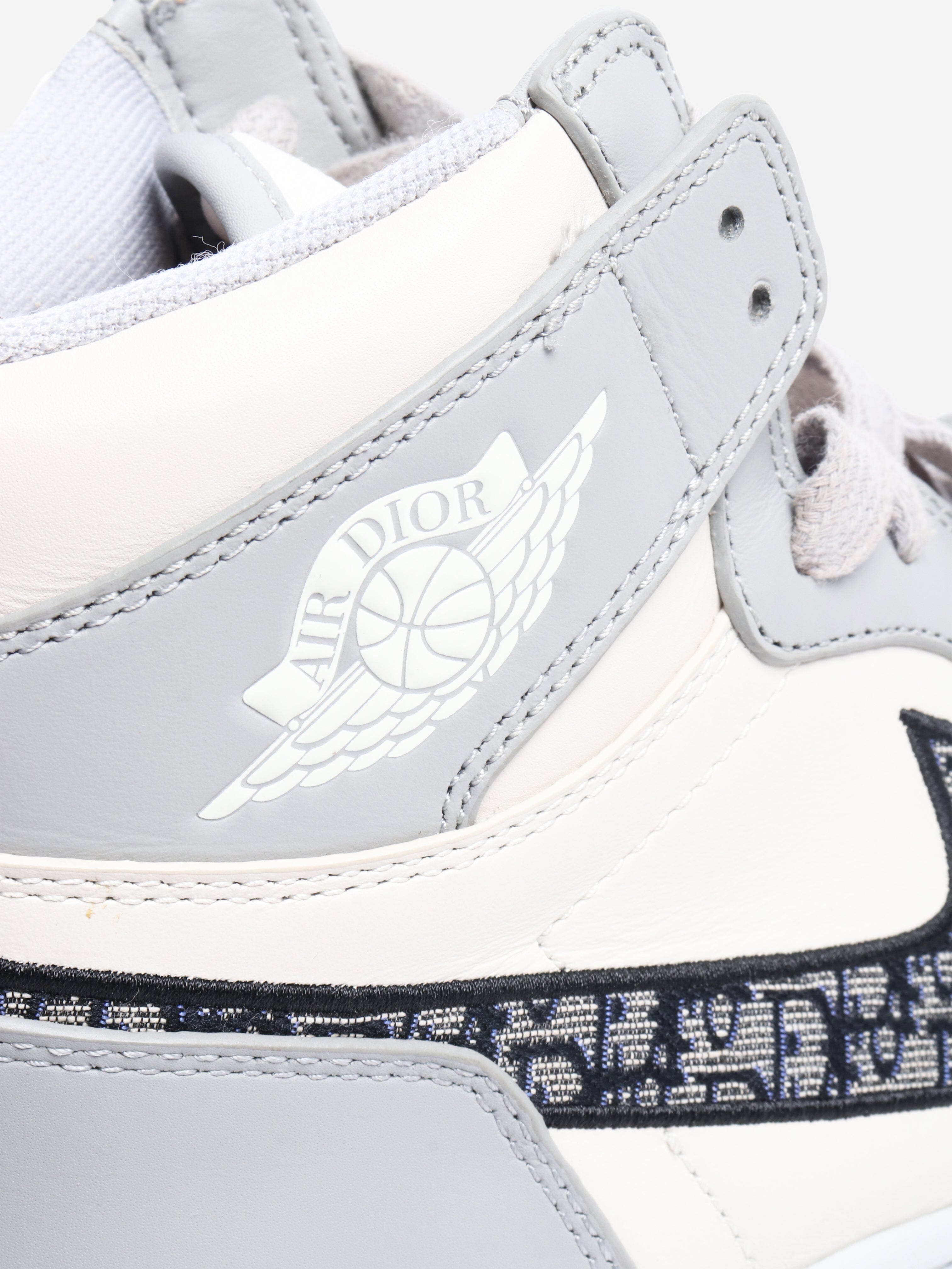 Dior x Air Jordan 1 Grey high top trainers - size UK 8 Trainers Dior 