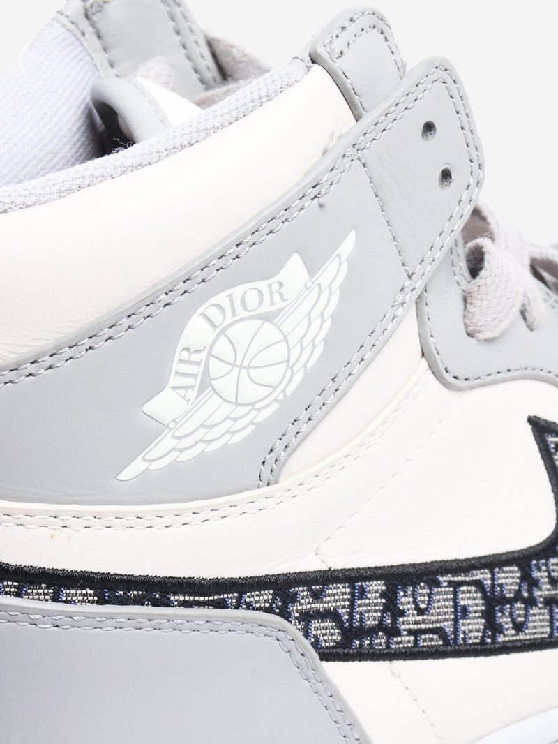 Dior x Air Jordan 1 Grey high top trainers - size UK 8 Trainers Dior 