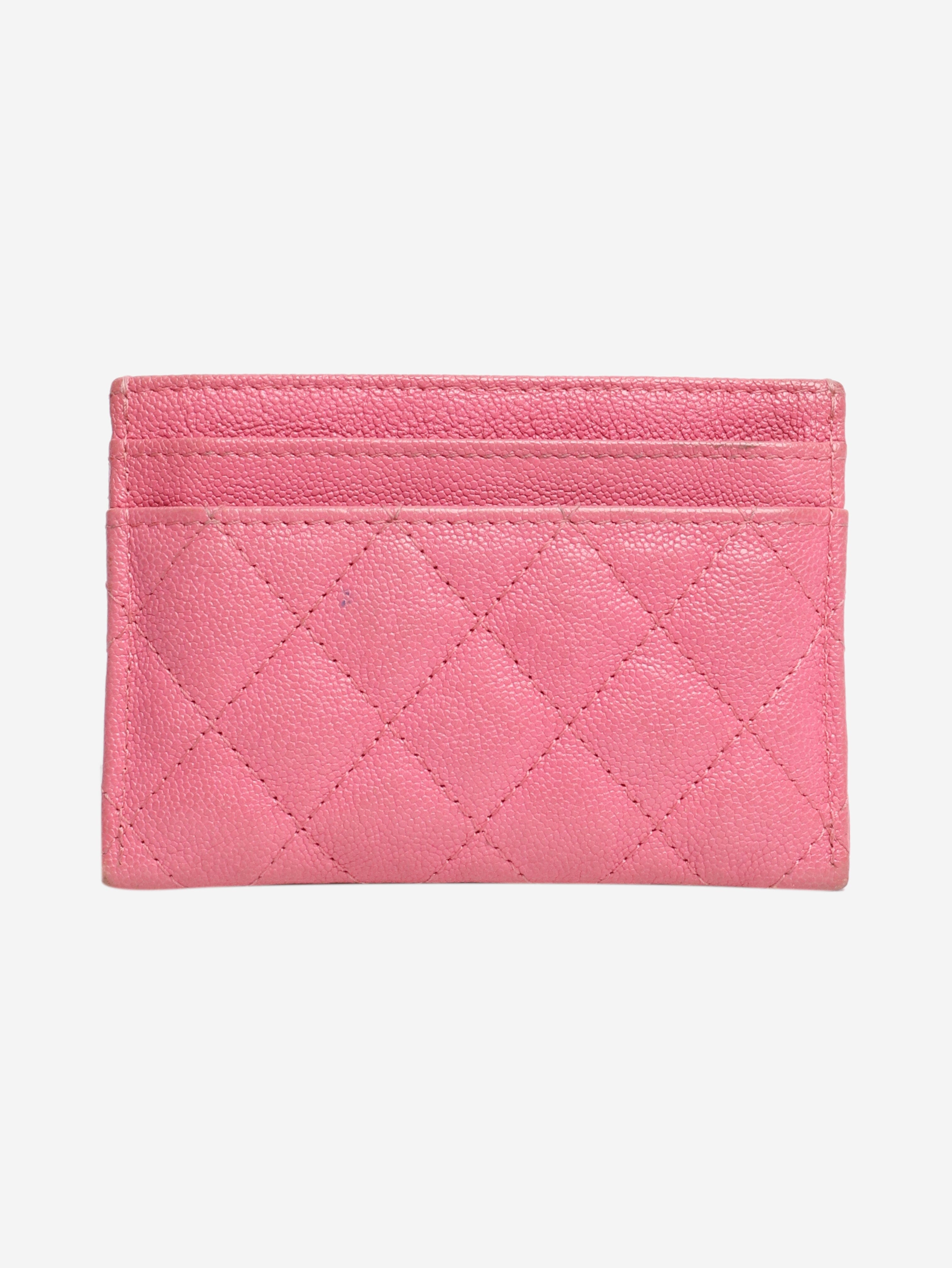 Pink 2018 Boy caviar quilted cardholder Wallets, Purses & Small Leather Goods Chanel 