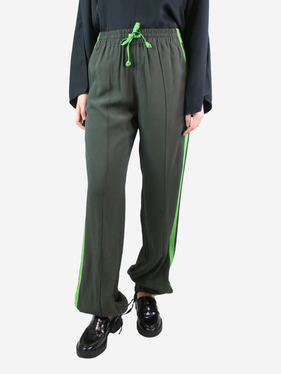 Green side-striped trousers - size S Trousers Serena Bute 