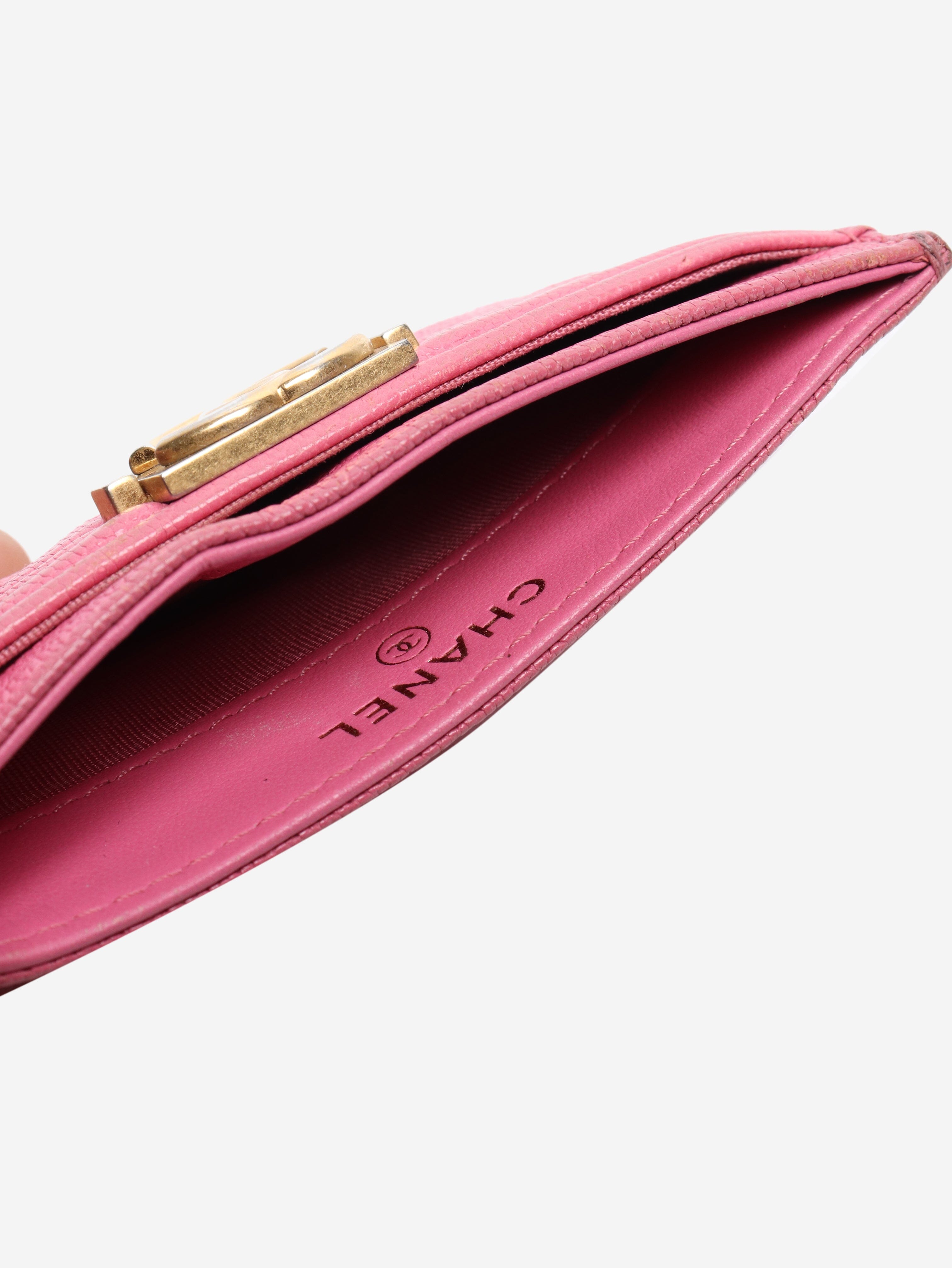 Pink 2018 Boy caviar quilted cardholder Wallets, Purses & Small Leather Goods Chanel 