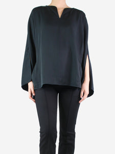 By Malene Birger Dark blue long-sleeved blouse - size UK 8