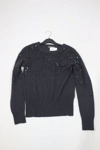 N.Peal N.Peal Dark grey sequin jumper - size S