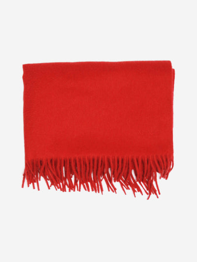 Red cashmere fringed scarf Scarves Max Mara 