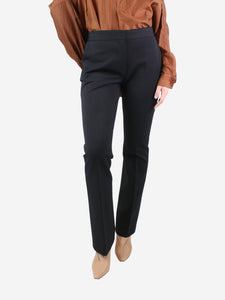 Victoria Beckham Black straight-leg tailored trousers - size UK 10