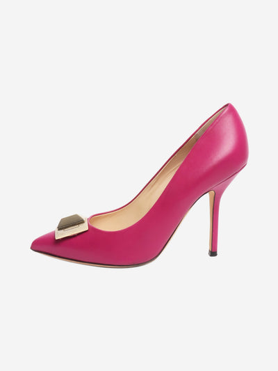 Pink leather pointed-toe pumps - size EU 38 Heels Emilio Pucci 