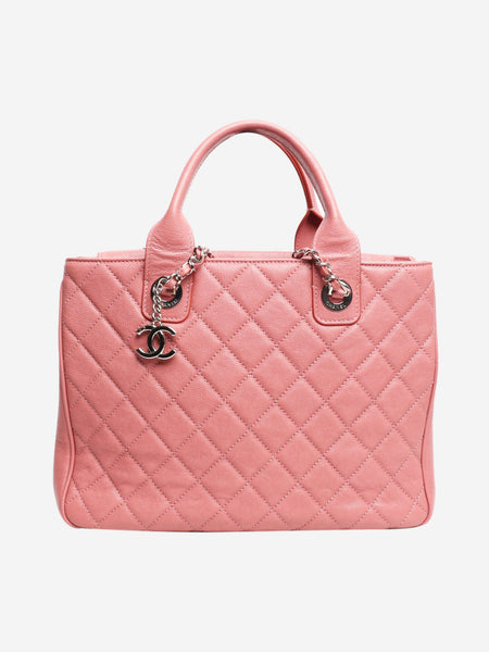 Pink Caviar leather tote bag product image