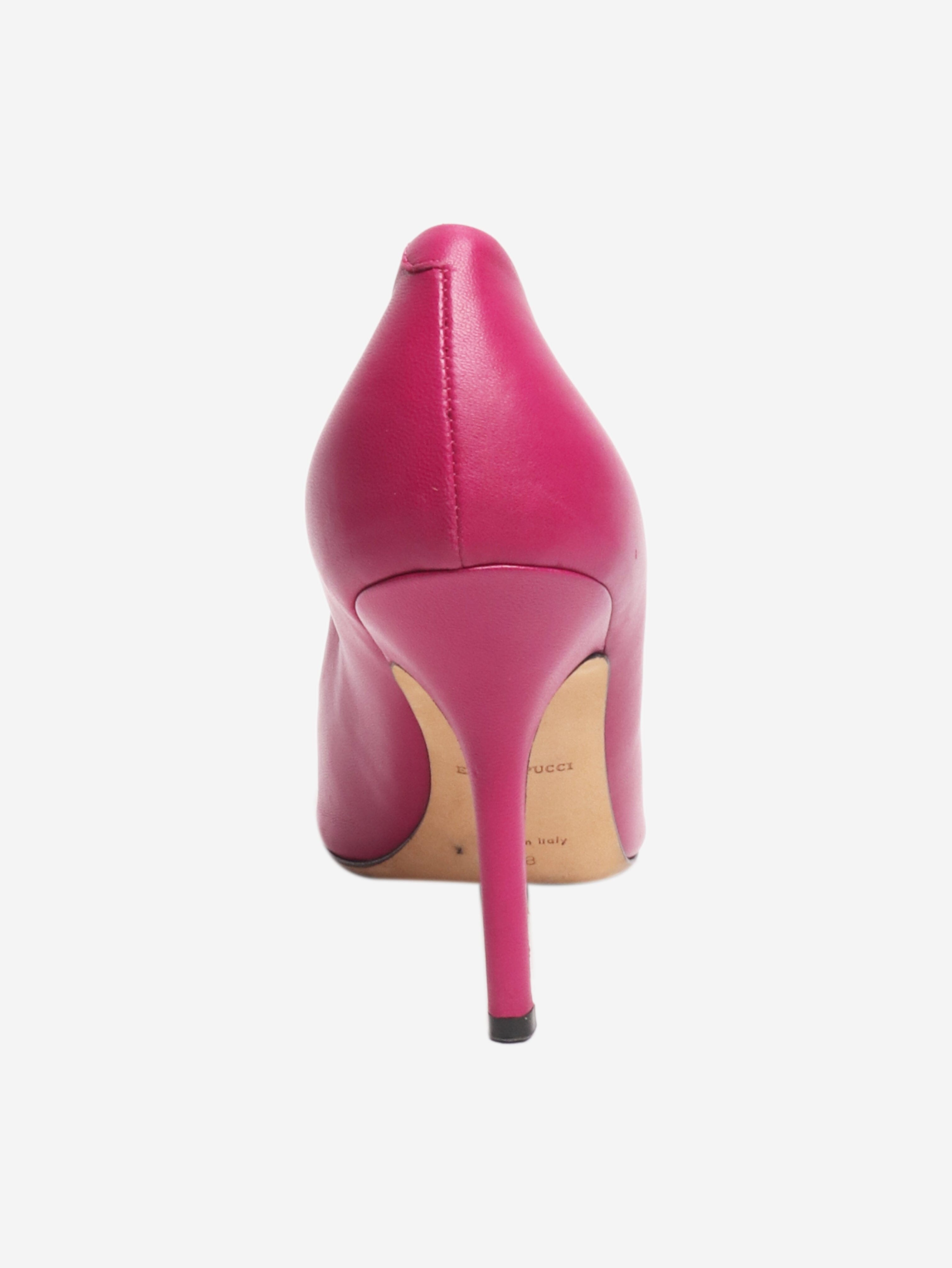 Pink leather pointed-toe pumps - size EU 38 Heels Emilio Pucci 