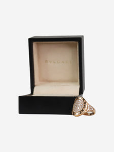 Bvlgari Gold diamond pavé ring