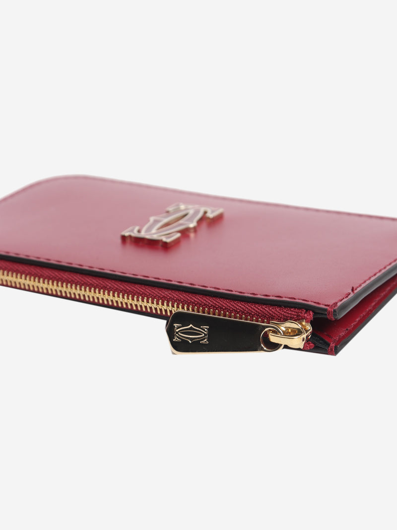 Red C de Cartier zipped cardholder