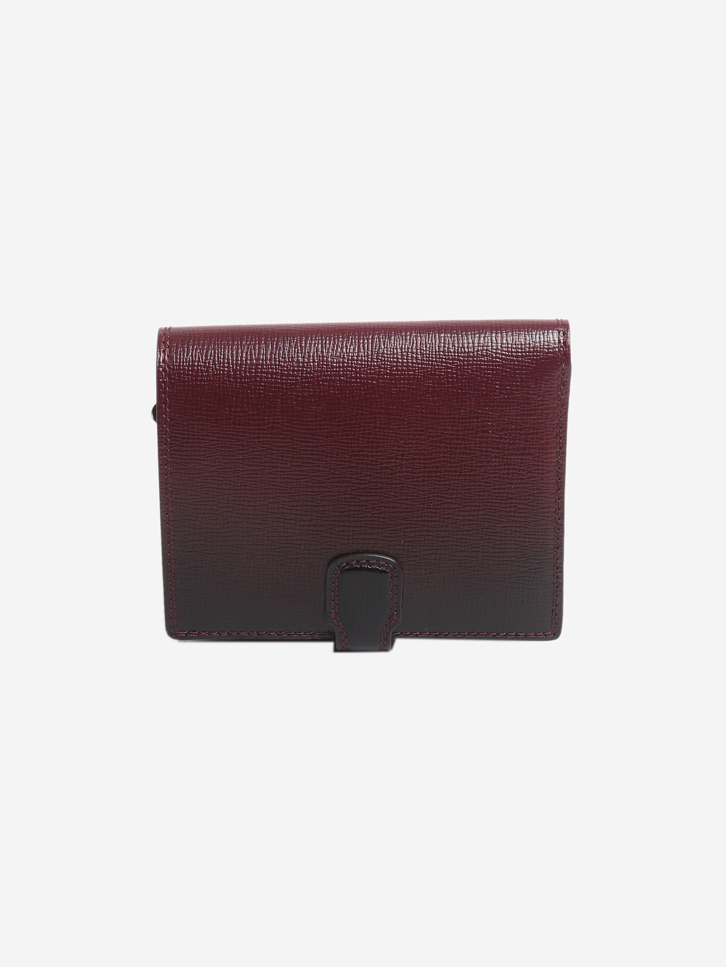 Burgundy ombre Léonce Compact wallet