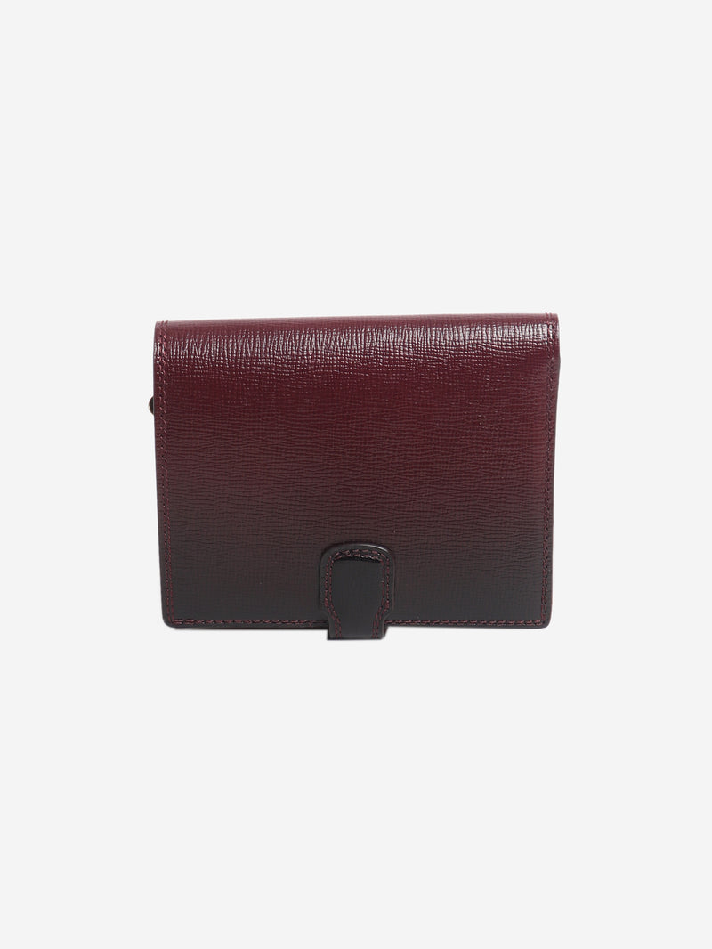 Burgundy ombre Léonce Compact wallet