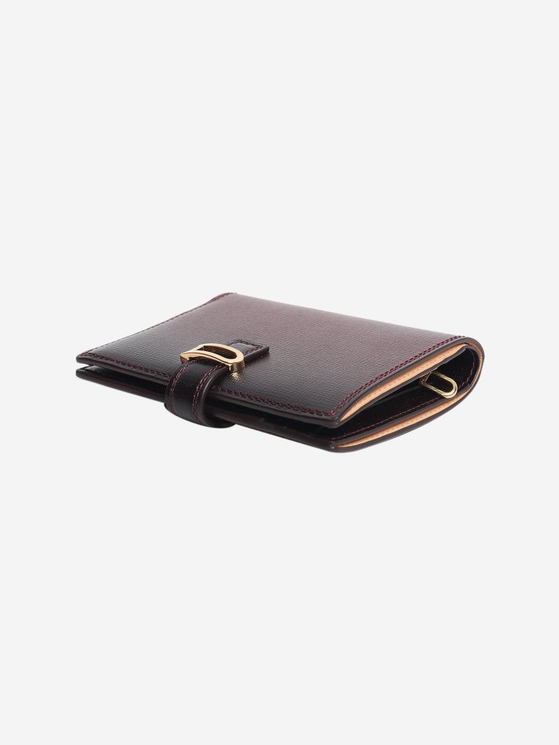 Burgundy ombre Léonce Compact wallet