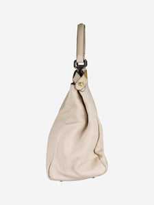 Fendi Cream leather Peekaboo top handle bag
