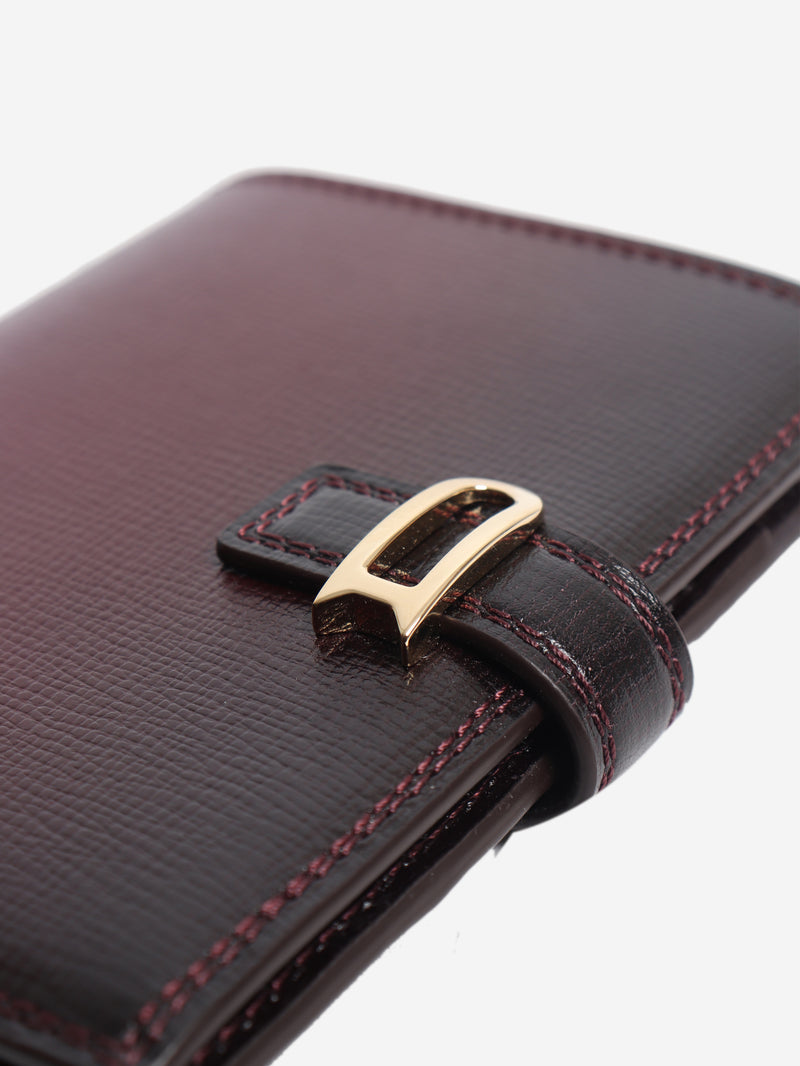 Burgundy ombre Léonce Compact wallet