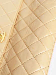 Chanel Beige 1996-1997 Kelly top handle bag