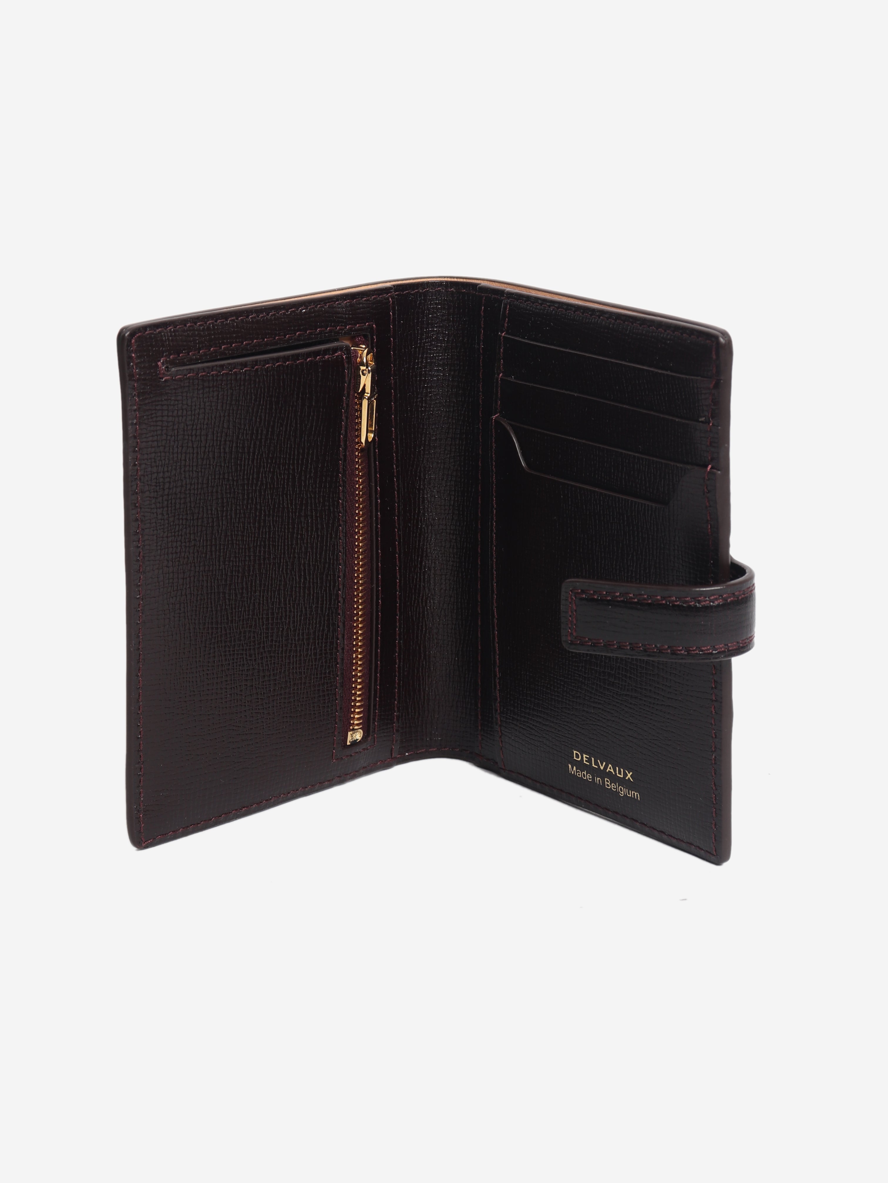 Burgundy ombre Léonce Compact wallet