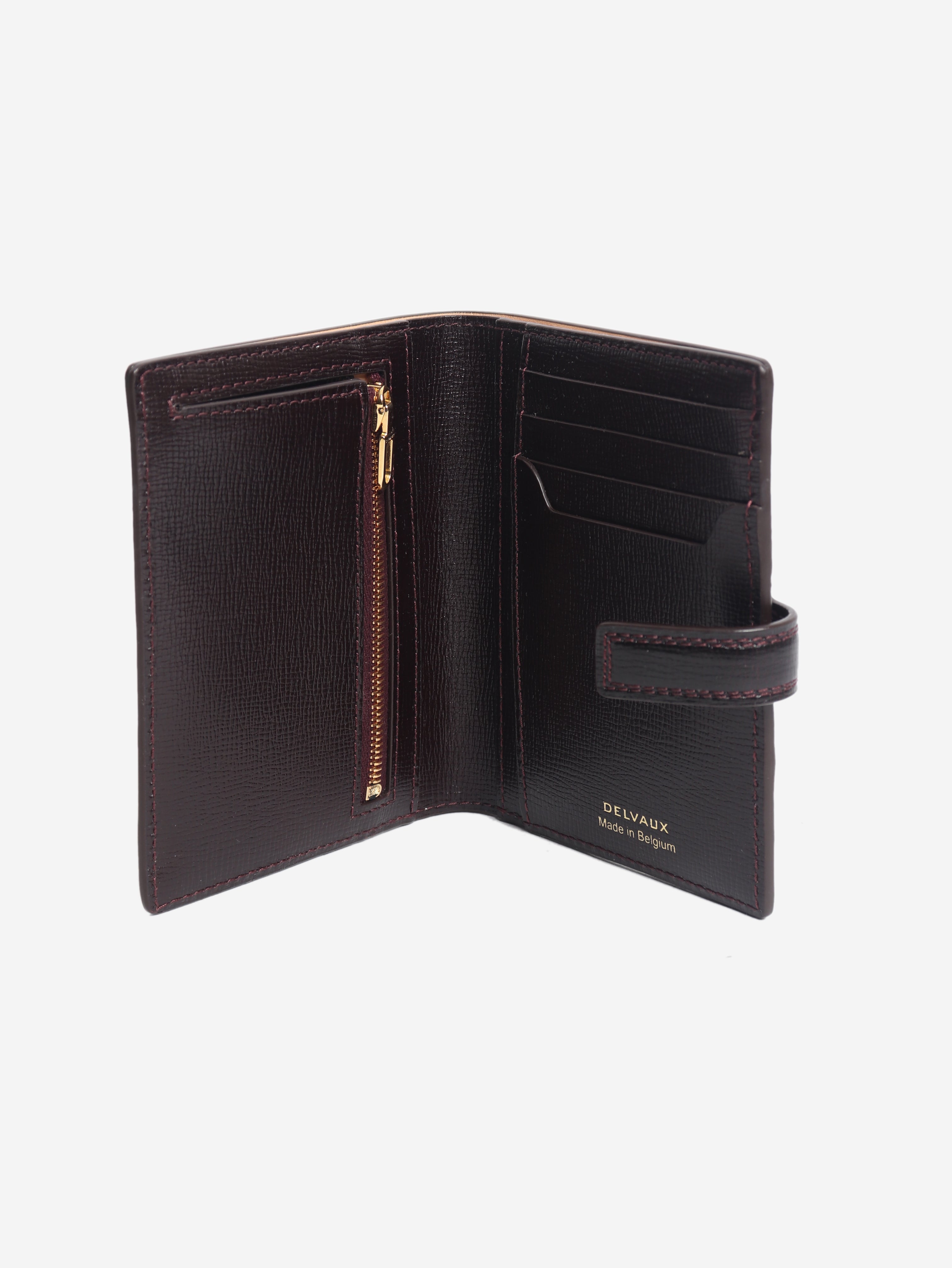 Burgundy ombre Léonce Compact wallet