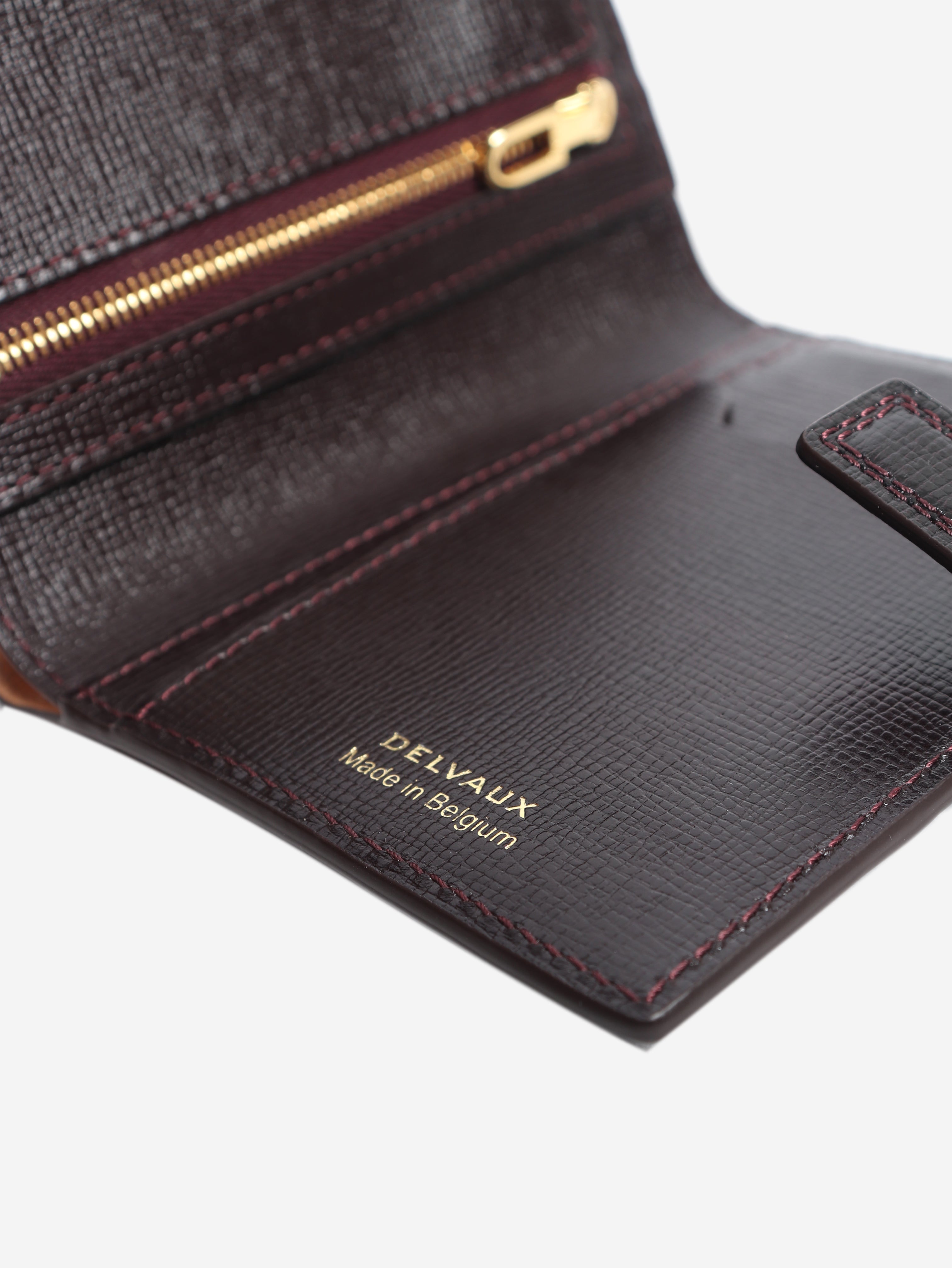 Burgundy ombre Léonce Compact wallet